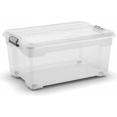 Keter Plastový úložný box Moover box L 45 l 58 x 38 x 27 transparentné veko