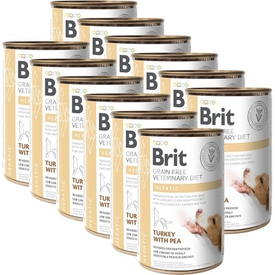 Brit Брит Ветеринарни Диети GF куче Хепатик 12 x 400 г