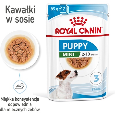 Royal Canin Mini Puppy 12x85g мокра храна в сос за кученца до 10 месеца, малки породи