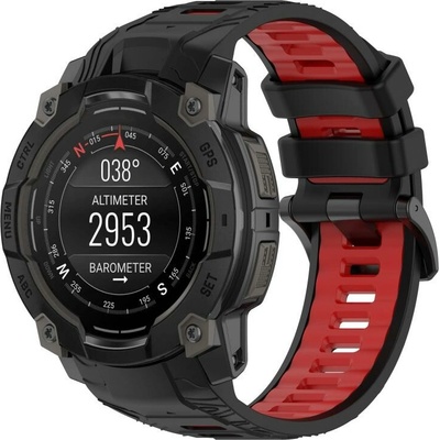 PROTEMIO 107898 SPORTY Vymeniteľný silikónový remienok Garmin Instinct 3 45mm BLACK RED