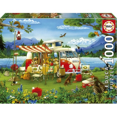 Educa Camping Holiday a Fix lepidlo 1000 dielov