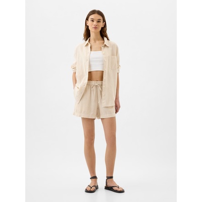 GAP Шортс от ленено смесени влакна GAP | Bezhov | ЖЕНИ | XXL