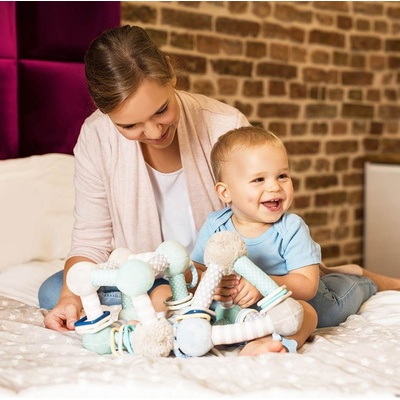 BabyOno plyšová edukačná závesná hračka Pyramid mätová