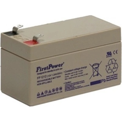 First Power Акумулаторна батерия MS1/12, 12V, 1.3Ah, VRLA, F1 конектори (Akum1.2)