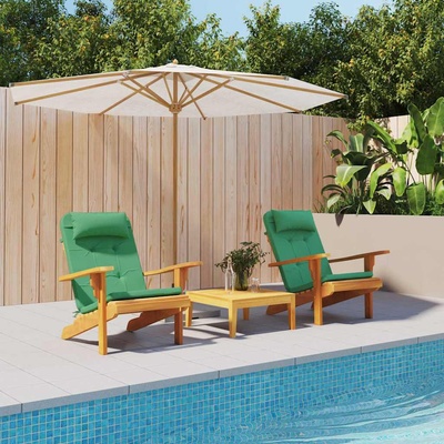 vidaXL Възглавници за столове Едноцветен 2 pcs Зелен 58 x 77 x 4, 5 см (361835)