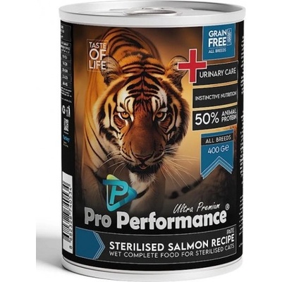 Pro Performance Adult Sterilised Salmon can - консерва за кастрирани котки със сьомга, 400 гр, Турция - 125050
