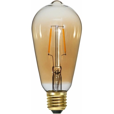 Teplá LED/filamentová žiarovka E27, 1 W Plain Amber – Star Trading