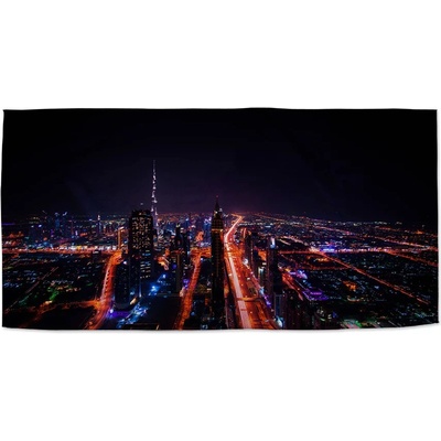 Sablio Ručník s potiskem Rozsvícené město 30 x 50 cm