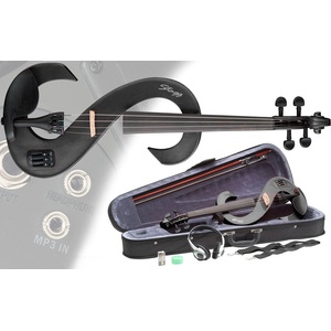 Stagg Цигулка електрическа stagg - Модел evn 4/4 mbk с калъф и аксесоари