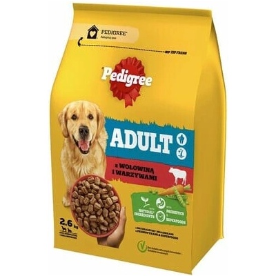 Pedigree Adult s hovädzím mäsom a zeleninou 2,6 kg
