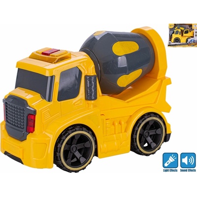 Mikro Trading Auto stavební 19cm na setrvačník na baterie se světlem a zvukem