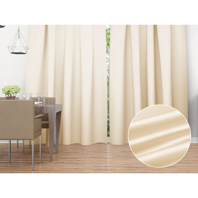 Biante Saténový záves LUX-032 Krémový 140x260 cm