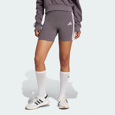 adidas Essentials 3-Stripes High Waisted Biker bílá fialová