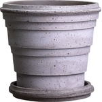 Bergs Potter Саксия Planet Saturn с поставка 16 см сива (PLAG16S)