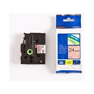 páska BROTHER TZB51 čierne písmo, fluorescenčná oranžová páska Tape (24mm) (TZEB51)