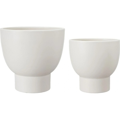 Wikholmform Keramické kvetináče MEGAN 19/15cm SET/2ks biele