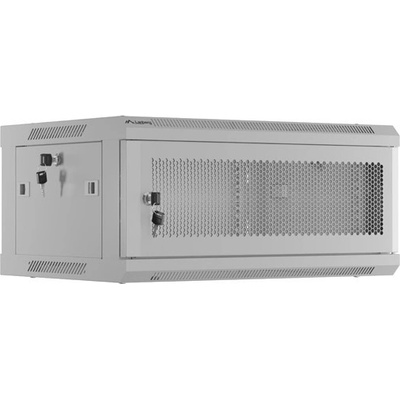 Lanberg rack cabinet 19" wall-mount 4U/600x450 with perforated door grey (flat pack) (WF01-6404-23S)
