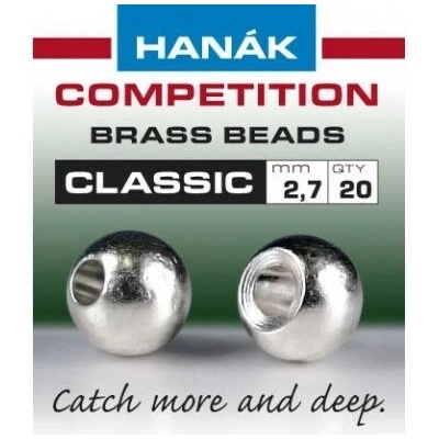 Hanák HA Classic mosaz.hlavičky stříbrné 3.8mm,20ks