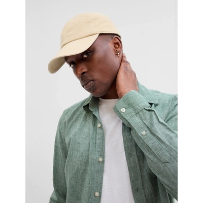 GAP Риза от лленобленда Standard Fit GAP GAP | Zelen | МЪЖЕ | L