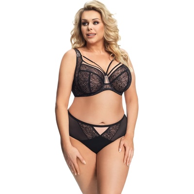 Gorsenia Бикини с тюл в черен цвят venezia k639 eh-58655-czarny - Черен, размер s