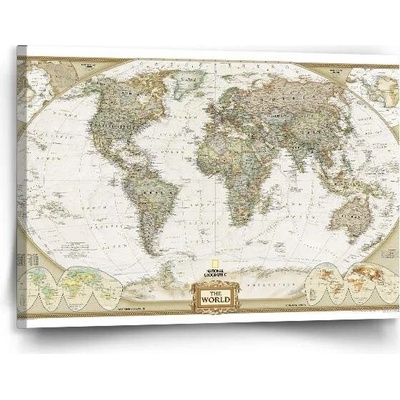 Sablio Obraz Mapa světa - 120x80 cm