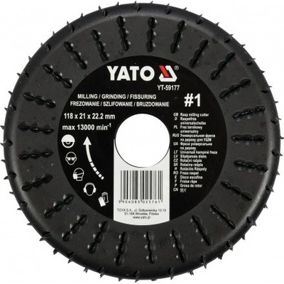 Yato Rotační rašple frézovací univerzální 118 mm, YT-59177