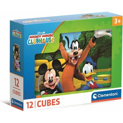 Clementoni Obrázkové kostky Mickey Mouse 12 kostek