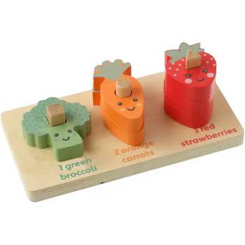 Orange Tree Toys Дървен пъзел - броене на зеленчуци - Spring Garden (OTT12138)