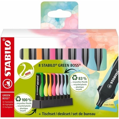 Zvýrazňovač STABILO Green BOSS 8 ks