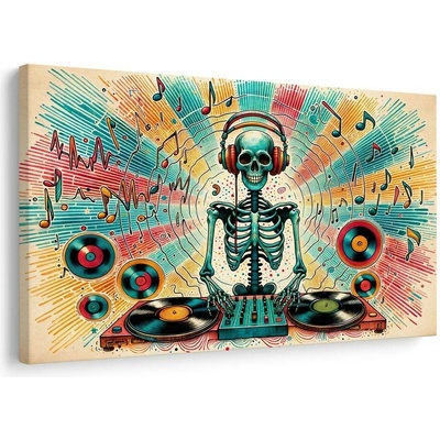 Obraz disco kostlivec s deskami - 30x20