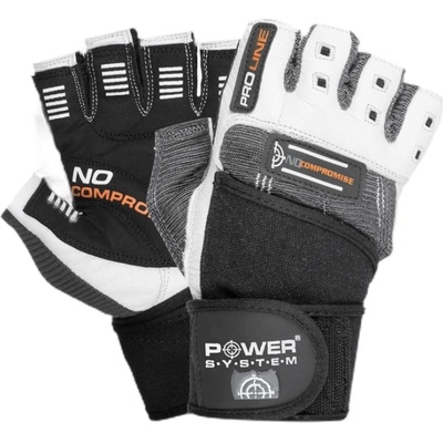 Power System Training Gloves with Wristwraps | No Compromise - White / Grey XL