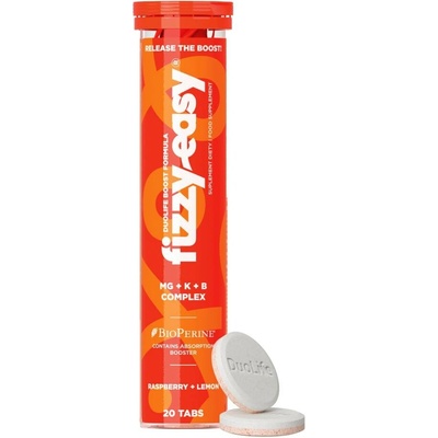 Duolife FIZZY EASY Mg + K + B COMPLEX malinovo-citronová 20 tablet