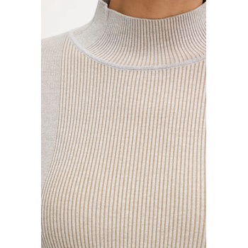 Silvian Heach Пуловер Silvian Heach ANASI в сиво от лека материя с ниско поло GPA25251LU (GPA25251LU)