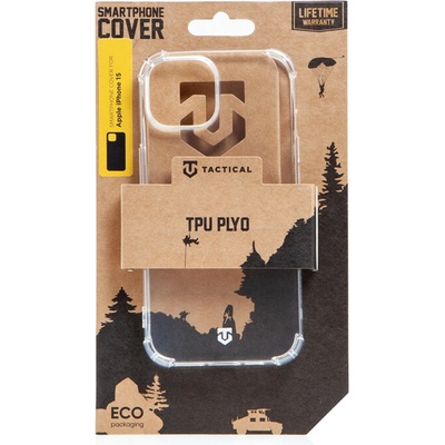 AppleMix TACTICAL Plyo Apple iPhone 15 - zosilnené rohy čiré