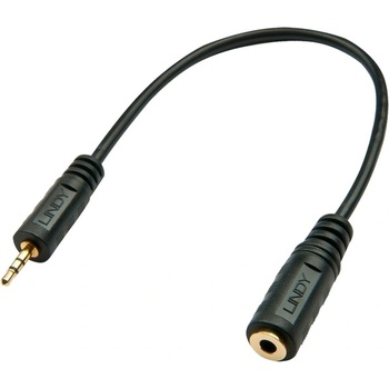 Lindy Кабел Lindy TRS Stereo, 2.5 мм (м) към 3.5мм (ж) Jack, 0.20 м, черен (LNY-35698)