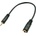 Lindy Кабел Lindy TRS Stereo, 2.5 мм (м) към 3.5мм (ж) Jack, 0.20 м, черен (LNY-35698)