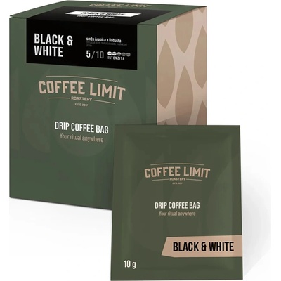 COFFEE LIMIT DRIP COFFEE BAG Black & White 5 x 10 g