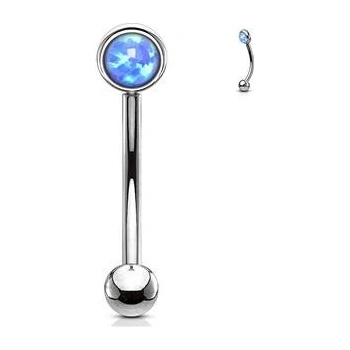 Šperky4U piercing do obočí modrý opál OB0003B-1206