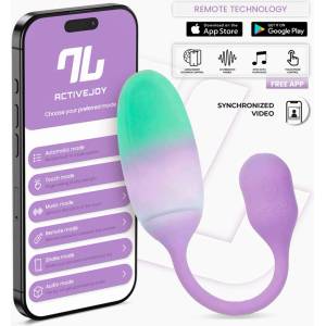 INTOYOU App Series NexEgg Vibrating Egg Double Silicone Layer App Lilac-Pistachio