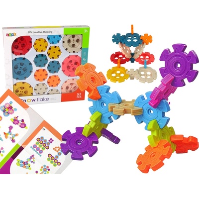 mamido Konstrukční kostky Sněhové vločky 52 ks