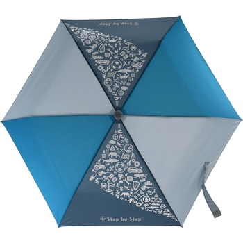 Detský skladací dáždnik s magickým efektom modrý