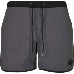 Urban Classics Бански гащета Urban classics Retro swimming shorts - Grey (Black / Dark Shadow)