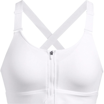 Under Armour Women's Infinity Zipped 2.0 Non Wired High Impact Sports Bra - White