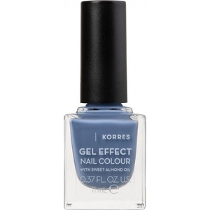 KORRES Лак с гел ефект с бадемово масло , Korres Gel Effect Nail Colour 83 Aegean Sky, 11ml