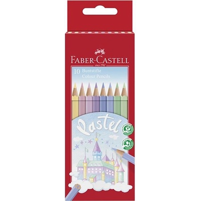 Faber-Castell Цветни моливи faber-castell Пастелни шестоъгълни 10 броя 111211 (111211)