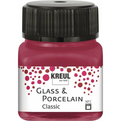 Kreul Classic Farba na sklo a porcelán Granat Red 20 ml 1 ks