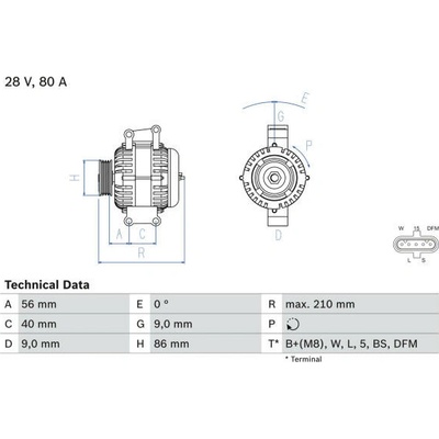 generátor BOSCH 0 986 049 320