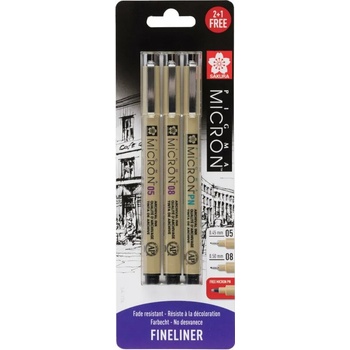 Sakura Pigma Micron PN 3 Технически химикалки Black 3 бр (BLXSDK3BS-SAKURA)