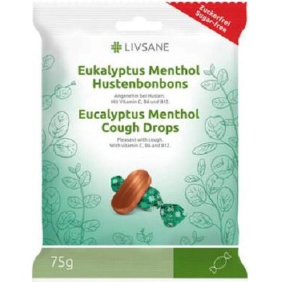 Livsane Bylinné pastilky mentol + eukalyptus 75 g