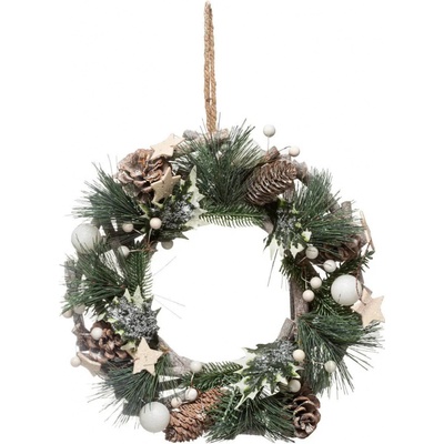 Atmosphera Vánoční věnec z přirozené látky, Ø 30 cm vícebarevná – Sleviste.cz
